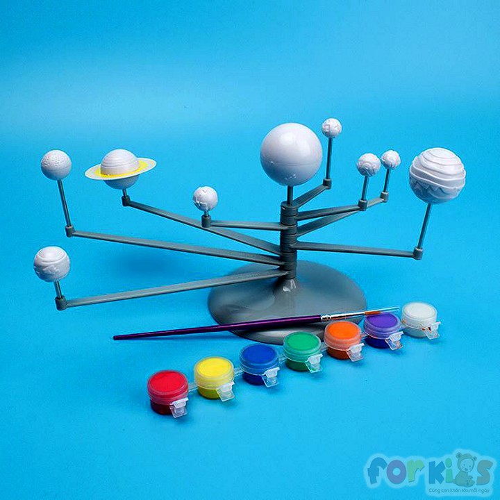 Đồ chơi hệ mặt trời có tô màu nước, đồ chơi khoa học cho trẻ em