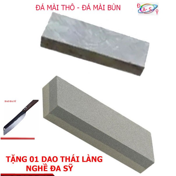 Bộ 02 viên đá mài dao kéo nhà bếp chuẩn( đá thô + đá bùn)