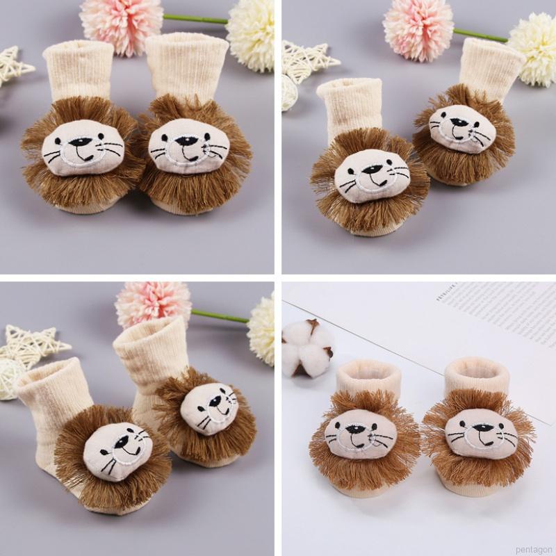 Vớ cotton chống trượt giữ ấm thiết kế hoạt hình dễ thương cho bé sơ sinh