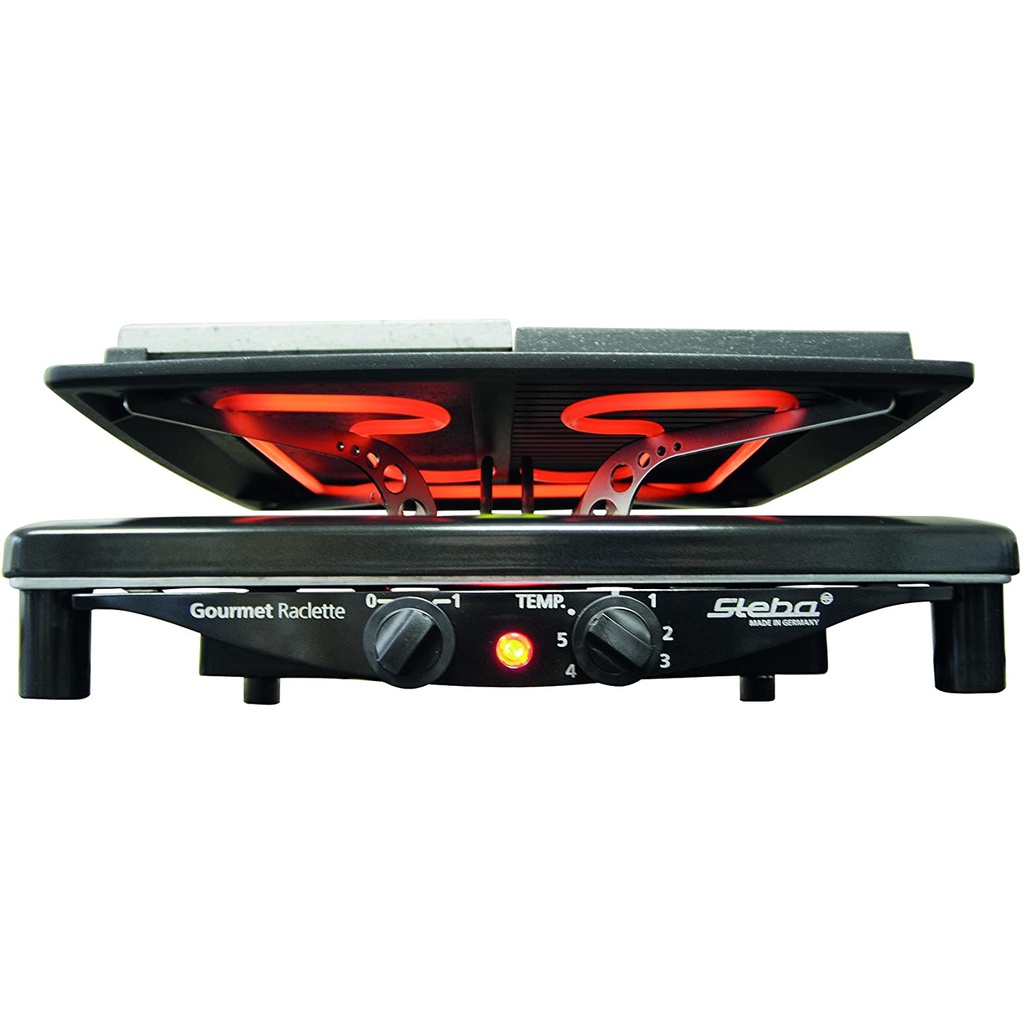 Bếp nướng 2 vùng STEBA RC 4 plus deluxe chrom 62-23-00 (1 mặt đá, 1 mặt nướng thường) - made in germany
