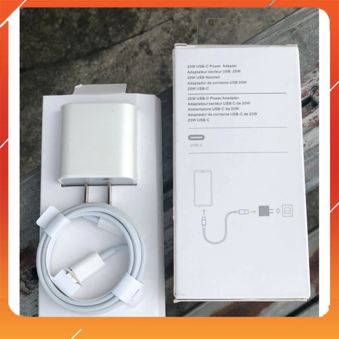 Bộ Sạc Điện Thoại 20W- Bộ Cáp Sạc 12 ProMax PD 20W USB Type-C To Lightning Đạt Chuẩn Sạc Cực Nhanh - BH 6 Tháng
