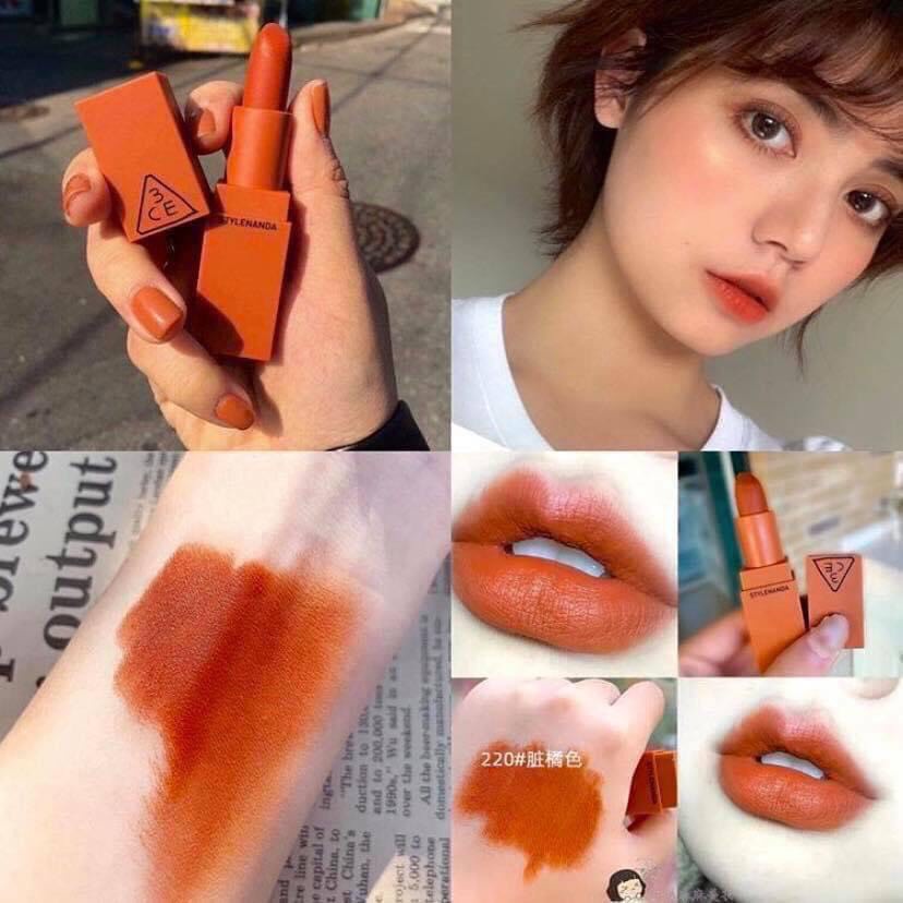 [ 218 ~ 222 ] Son thỏi lì 3CE New Mood Recipe Lip Color