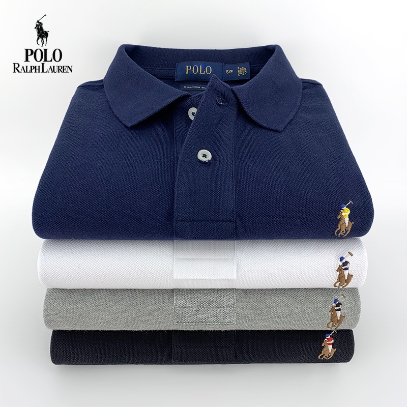 RALPH LAUREN Áo polo Tay Ngắn Cổ Bẻ Chất Liệu Cotton Thời Trang Mùa Hè Cho Nam