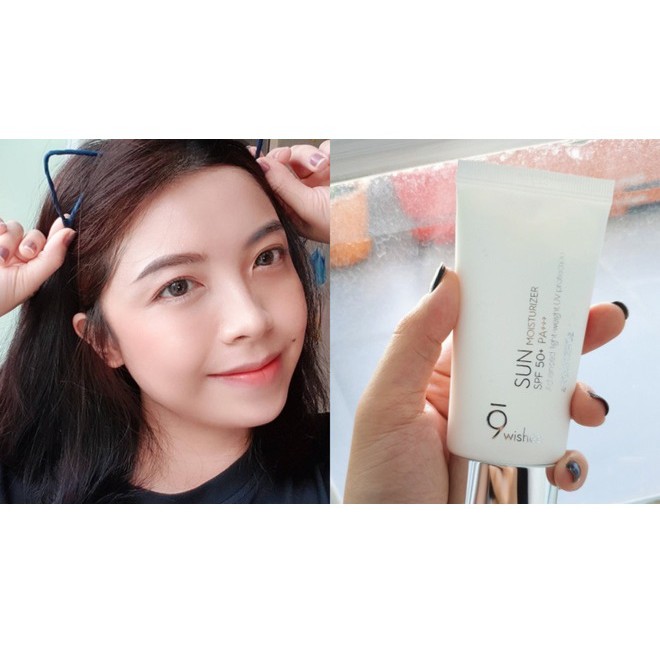 Kem Chống Nắng Cấp Ẩm, Ngăn Ngừa Lão Hóa Da 9 Wishes Sun Moisturizer SPF 50+ PA+++ 50ml