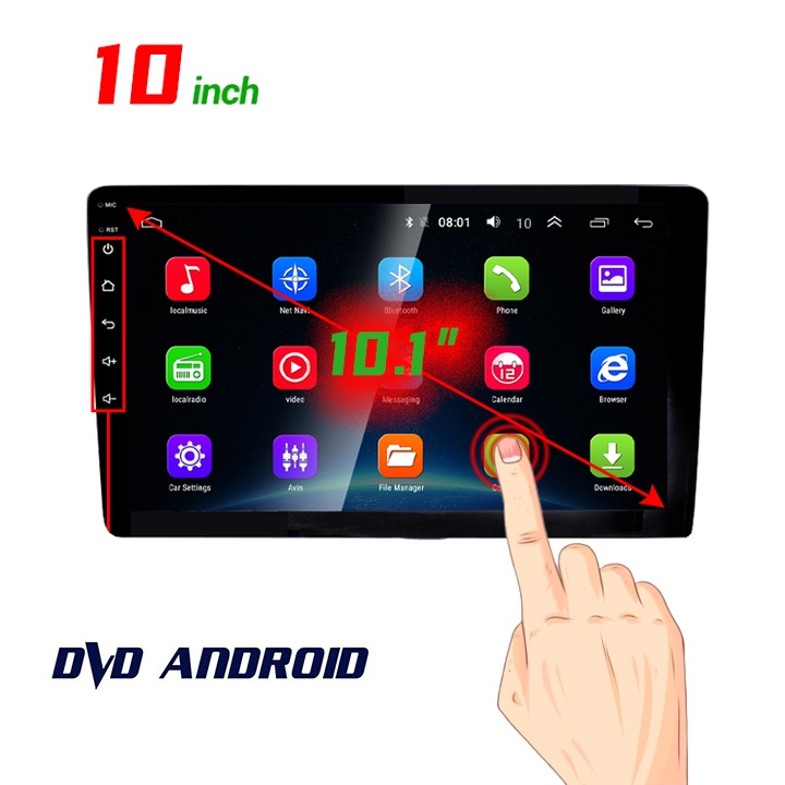 Màn hình DVD Android 9-10 inch cao cấp Wifi, 4G dùng cho tất cả các loại xe hơi, ô tô mã ADR