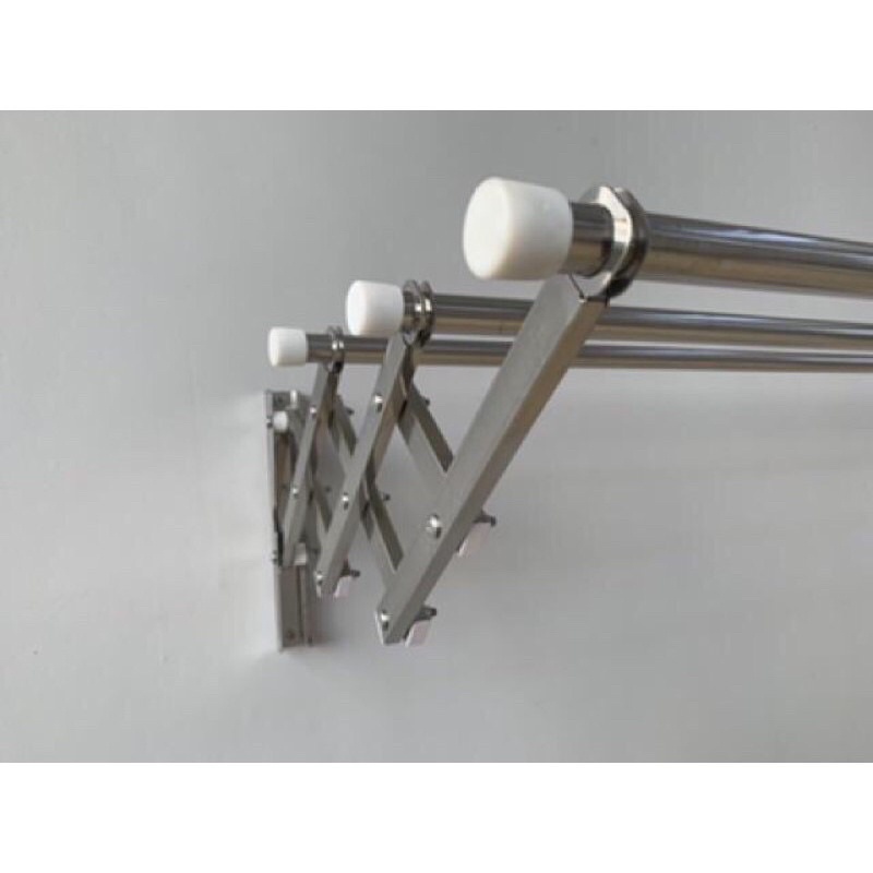 Giàn phơi thông minh co giãn inox 304, inox 201 dài 1m5,1m2,1m ống 19mm - giá phơi quần áo