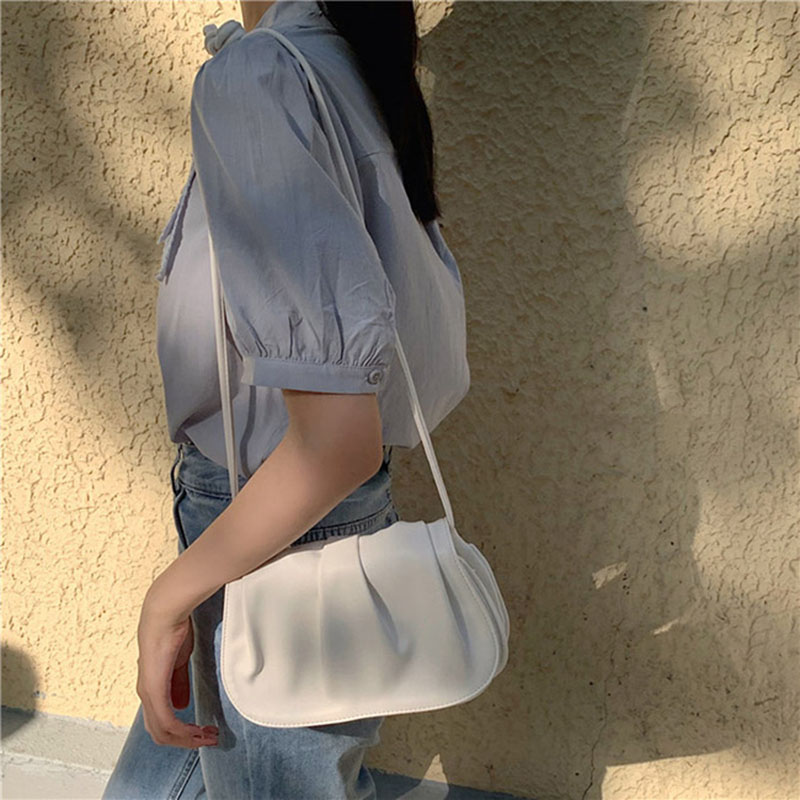 Túi da PU đeo vai hình đám mây sành điệu cho nữ IELGY