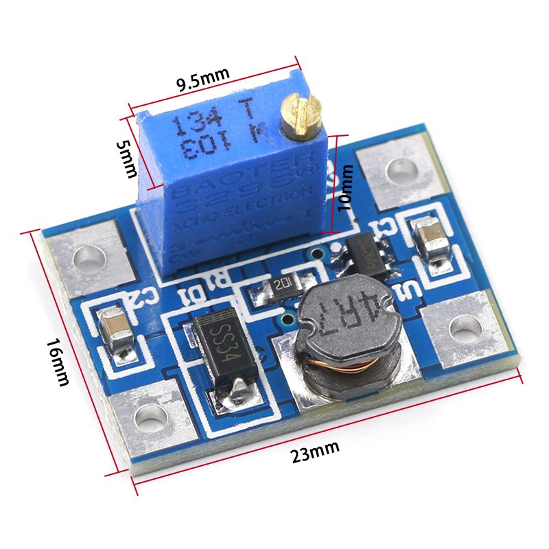 SX1308 DC-DC 2-24V đến 2-28V 2A Có thể điều chỉnh Step up Power Module Bộ chuyển đổi nâng cấp Step-up cho Kit DIY