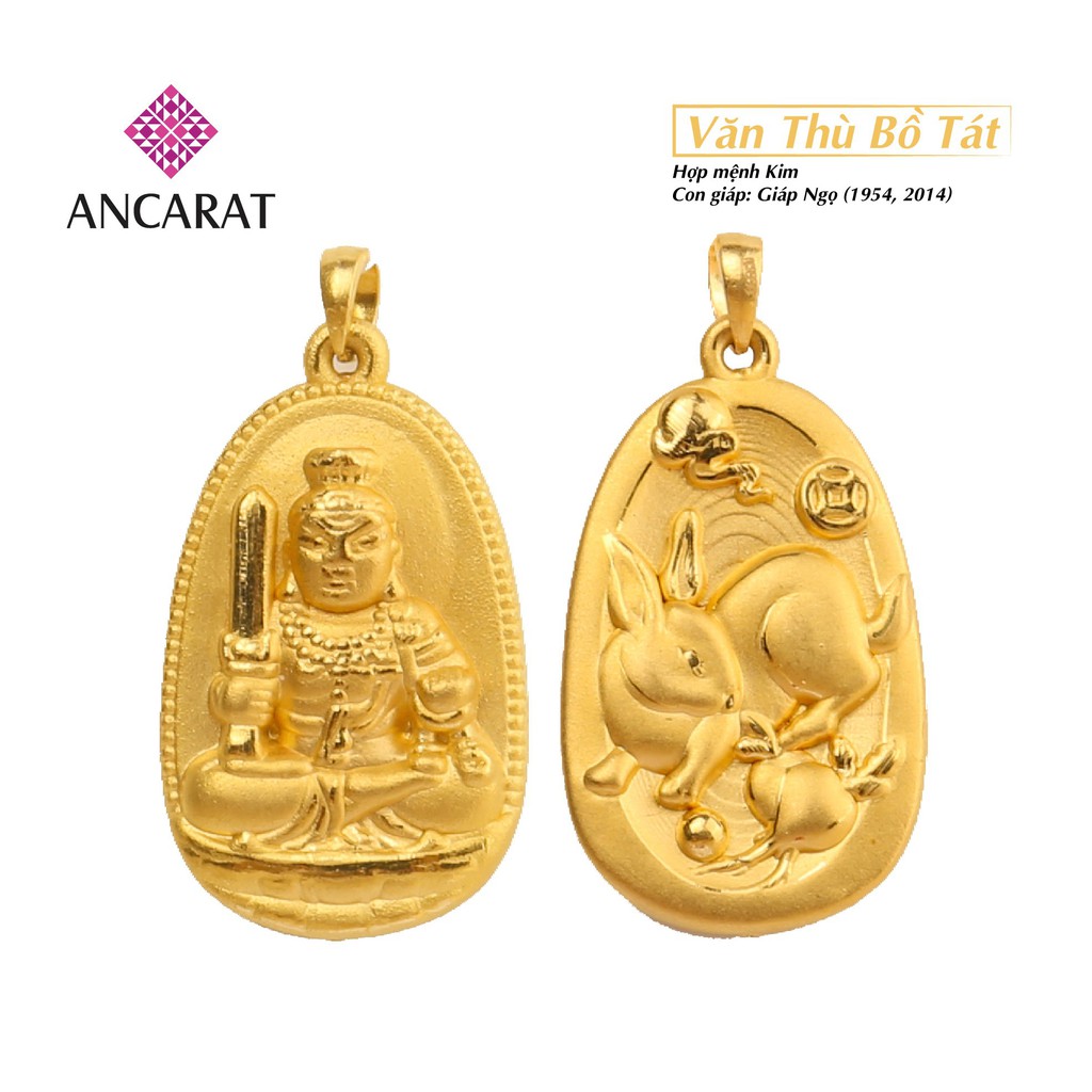 Mặt dây Văn thù bồ tát bản mệnh tuổi Mão - Ancarat