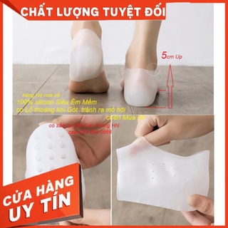 Lót giày tăng chiều cao, miếng đệm gót chân silicon giúp tăng chiều cao, không lộ liễu, êm chân, độn giày - Hàng nhập kh