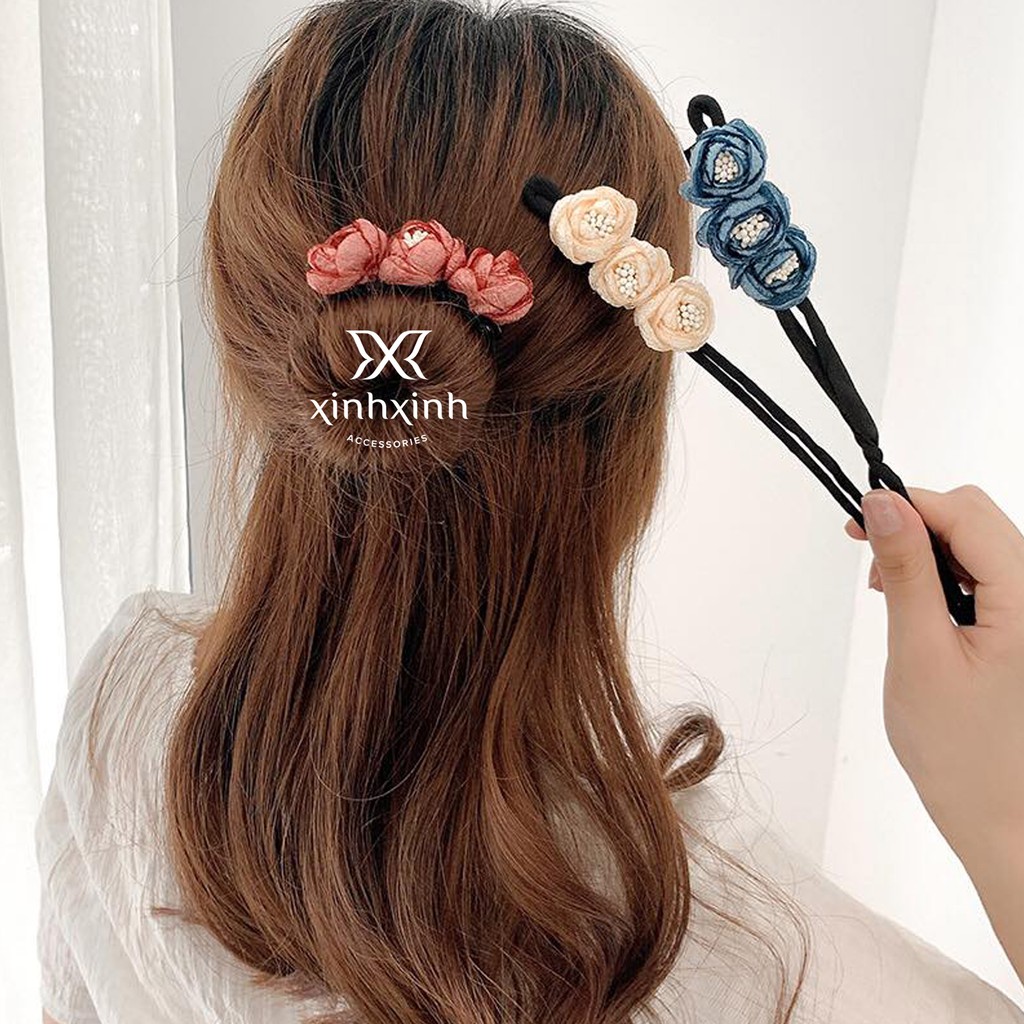 Dụng cụ kẹp búi tóc, thanh quấn tóc dẻo thông minh Hot Trend Hàn Quốc - Xinh Xinh Accessories