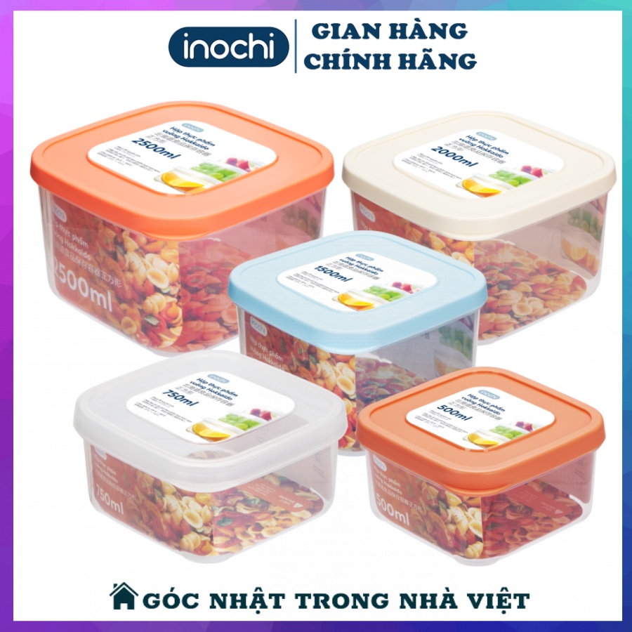 INOCHI Bộ 3 Hộp Đựng Thực Phẩm Hokkaido nhựa nguyên sinh kháng khuẩn, không mùi dùng trong lò vi sóng nhiều hình dạng