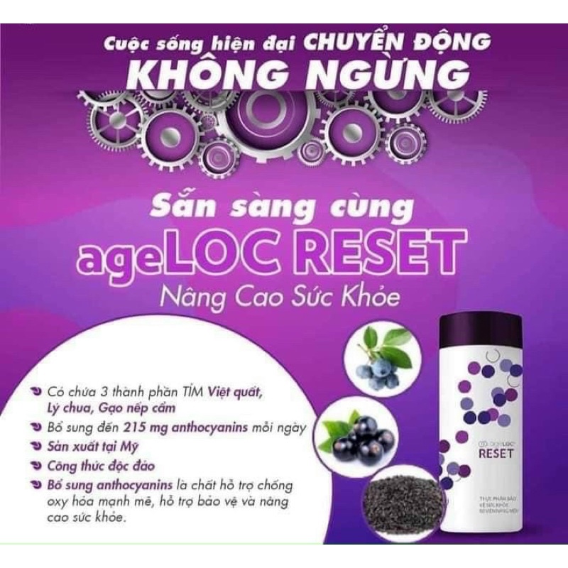 Viên trẻ hoá ageLoc Reset Nuskin - lọ 60 viên - date công ty