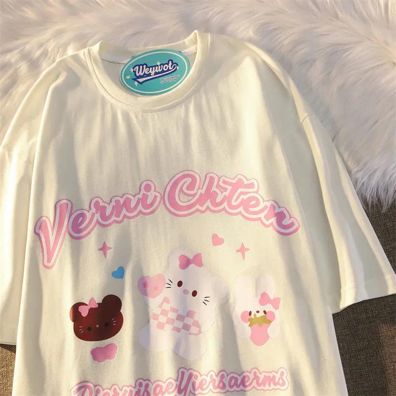 NRVP Áo Thun 100% Cotton Dáng Rộng Thời Trang Hàn Quốc Cho Nữ