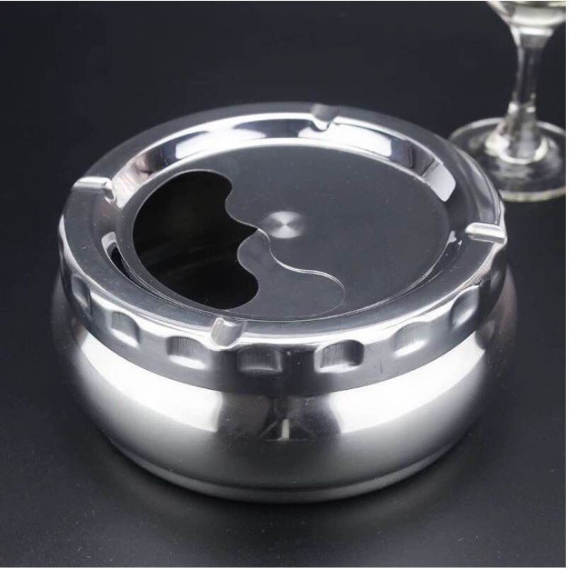 Gạt tàn nắp xoay inox 304