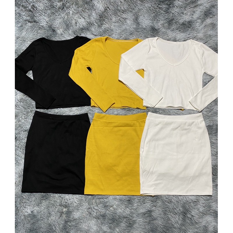 [ Mã FAMAYWA2 giảm 10K đơn 50K] Sét áo tay dài + chân váy có quần trong | BigBuy360 - bigbuy360.vn