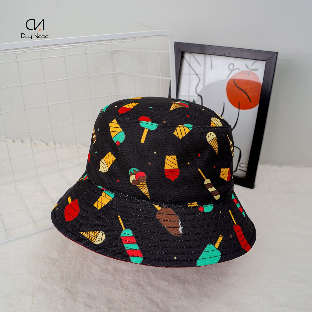 Nón Bucket "Que kem màu sắc" - Duy Ngọc, phù hợp cho người lớn, đội được 2 mặt - 2011