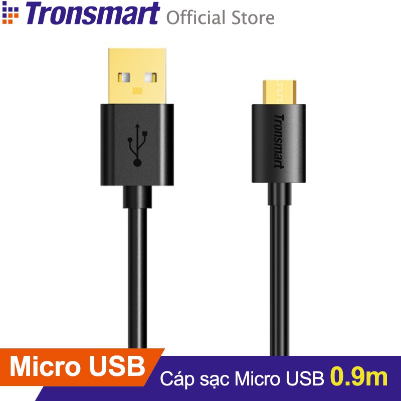 Cáp sạc TRONSMART MUS03 Premium chuẩn Micro USB dài 0.9m dành cho Android