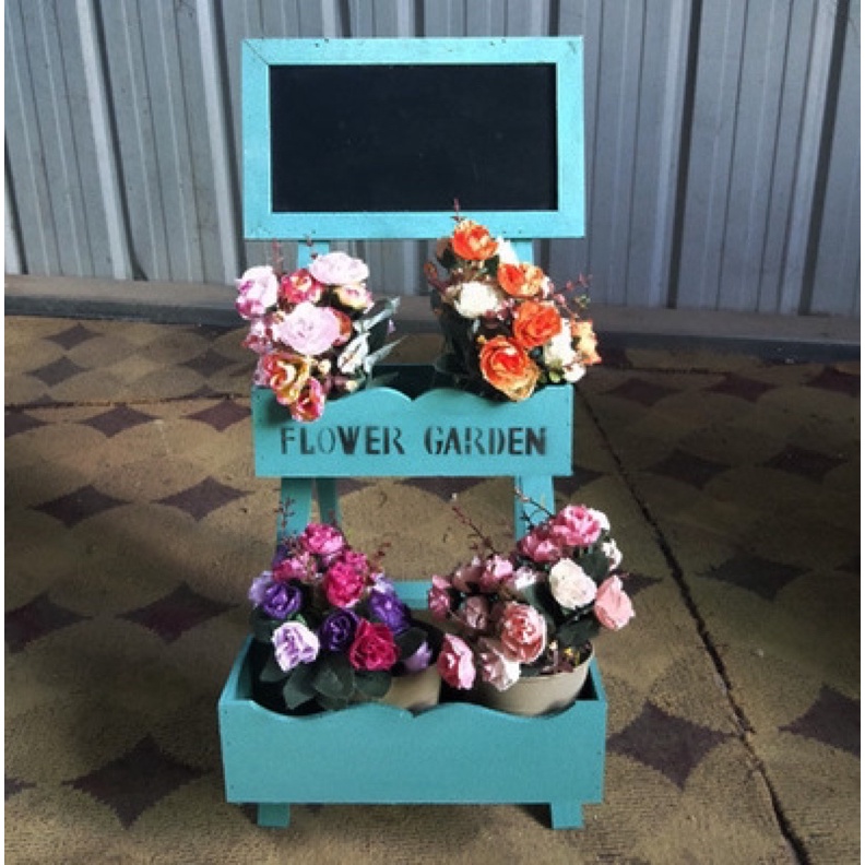 (CÓ SẴN) Kệ Gỗ 2 tầng FLOWER GARDEN trang trí cây cảnh siêu đẹp