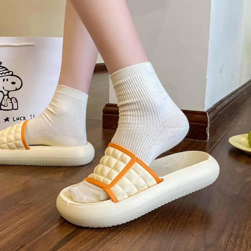 Dép bánh mì nữ đế độn Ulzang viền màu nổi bật cao cấp 2022