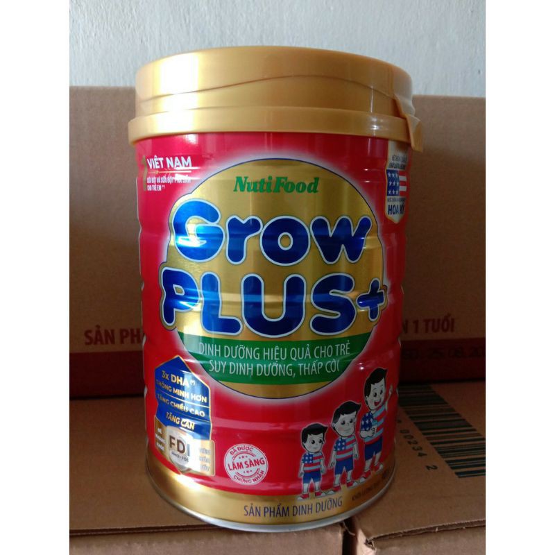 [Mã 267FMCGSALE giảm 8% đơn 500K] Sữa Bột Nutifood Grow plus + Đỏ FDI 900g (Mẫu Mới)