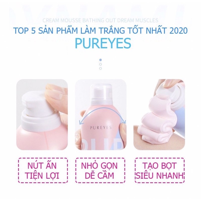 Sữa tắm tạo bọt làm trắng da Pureyes 350ml (được chọn màu) | BigBuy360 - bigbuy360.vn