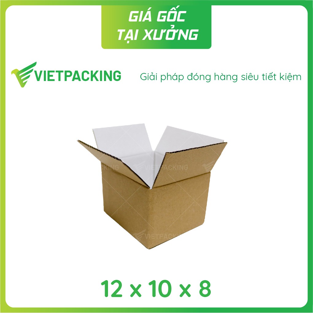 12x10x8 - 50 hộp carton đóng hàng giấy đẹp chất lượng V048