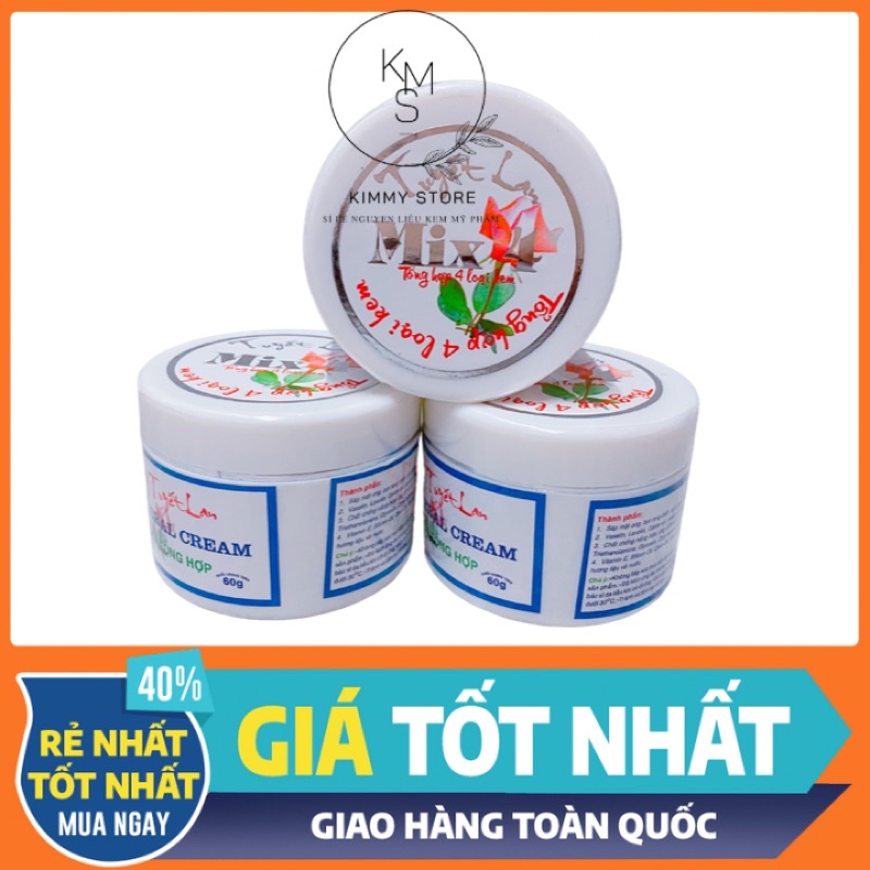 lẻ hộp 100g kem bông hồng mix4 tuyết lan mới ( kem mix 4 )