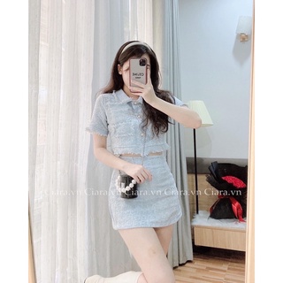 Set dạ tay ngắn (xanh; hồng)