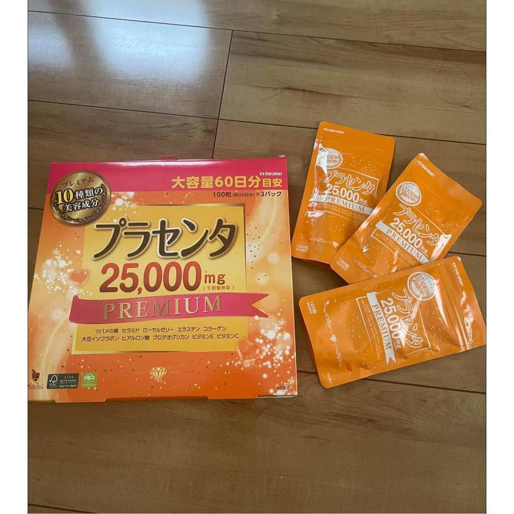 Viên uống nhau thai Maruman Placenta 25000mg Nhật Bản _Date 02/2025