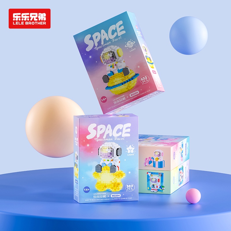 Đồ Chơi Lego Phi Hành Gia Phát Sáng 3 Chế Độ , Bộ Lắp Rắp Mặt Trăng Hoạt Hình Cho Bé Hamiha-ĐC43