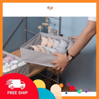 Sét 3 giỏ cất đồ lót Việt Nam cao cấp, tiện gọn dễ tìm - Màu ghi sáng