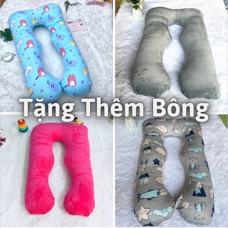 Gối ngủ kê bụng bầu Gối ôm ngủ đa năng cho các bà bầu