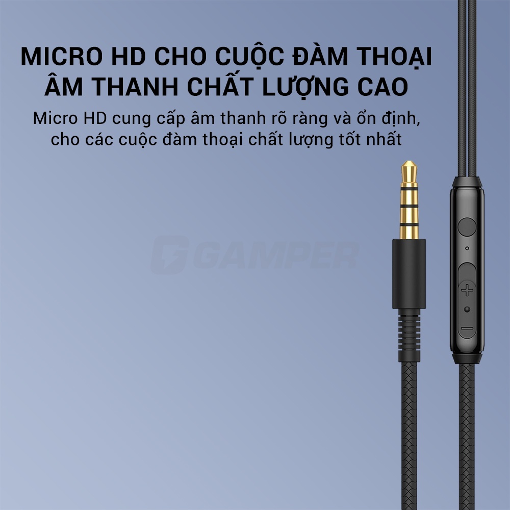 Tai nghe nhét tai Jack 3.5mm Baseus tai nghe có dây & Mic Cho IP Samsung Xiaomi Oppo / Máy Tính Bảng / PC / Laptop