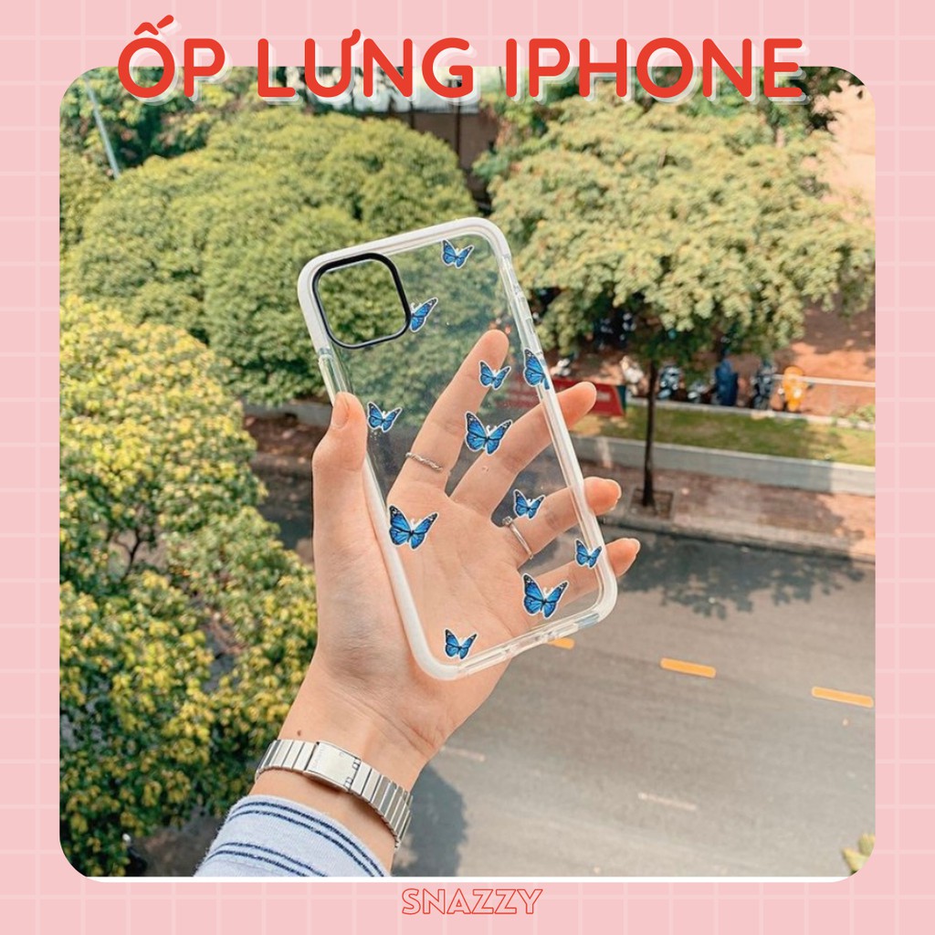 Ốp lưng Iphone- Ốp IPHONE SILICONE TRONG HÌNH BƯỚM