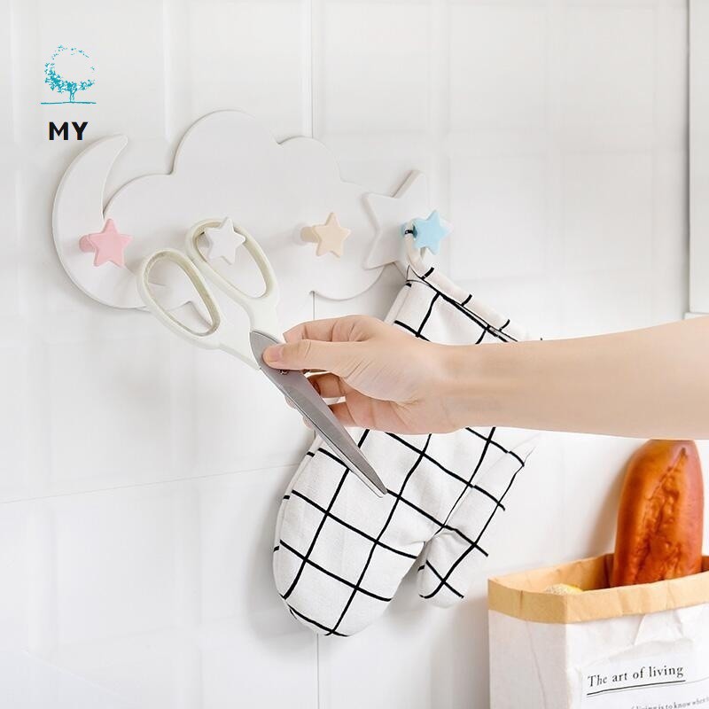 Móc treo đồ hình đám mây gắn tường