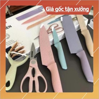 [HOT+FREE SHIP] Bộ dao kéo cắt gọt lúa mạch 6 món cao cấp