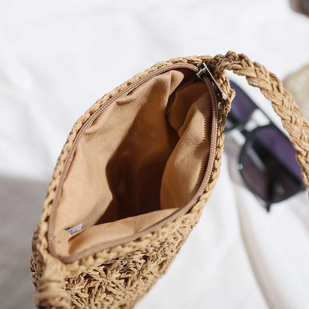QQMALL Túi Cói Mini Đeo Vai Phong Cách Boho Thời Trang Cho Nữ