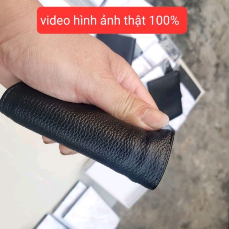 Ví Nam Bóp Da Bò Nhỏ Gọn Cao Cấp Thời Trang Trẻ - 100% Da Thật