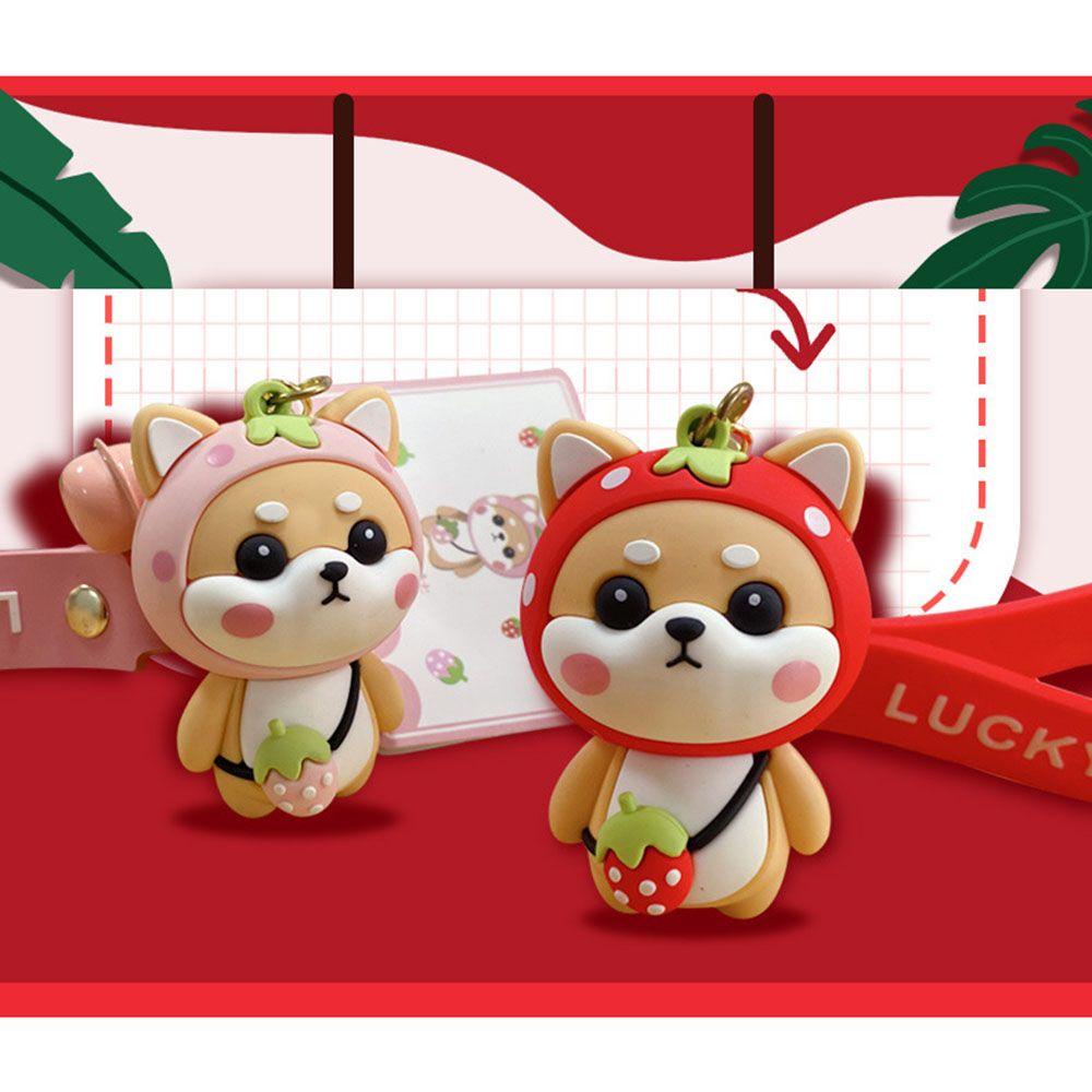 Móc Chìa Khóa Bằng Silicone Hình Chú Chó Shiba Inu Dễ Thương