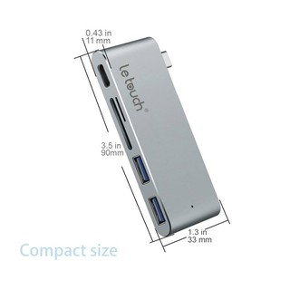 Bộ chia LeTouch USB-C Combo 5-in-1 Hub (Bạc)