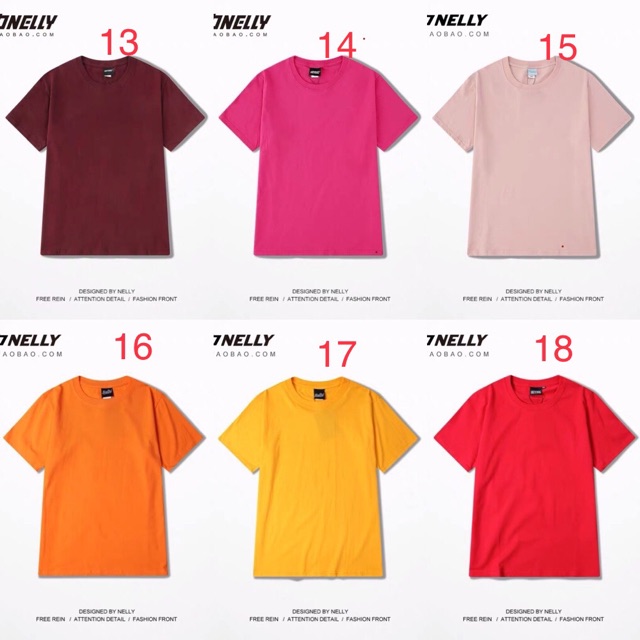 [Mã 11FASHIONSALE1 giảm 10K đơn 50K] Áo phông Nelly trơn- bảng 26 màu trơn | BigBuy360 - bigbuy360.vn