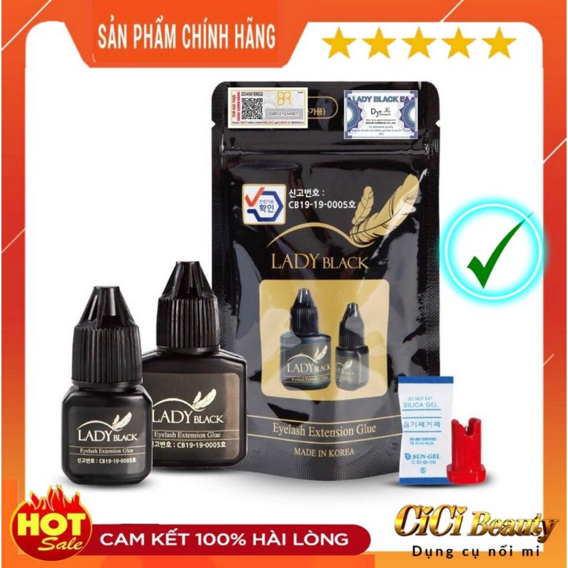 KEO NỐI MI LADY BLACK _ KEO LADY Hàn Quốc (5ml)