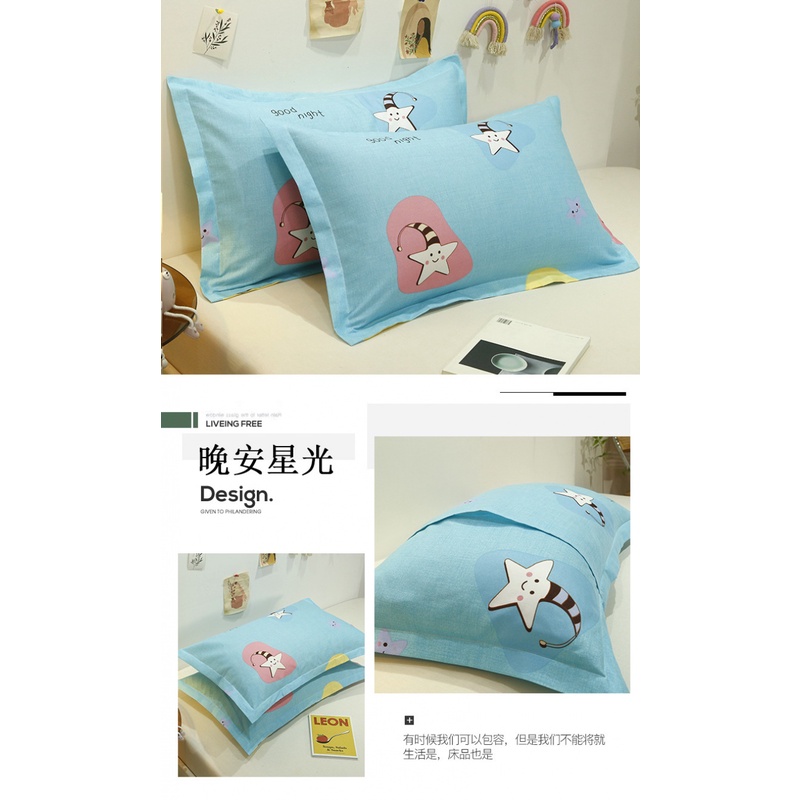 Bao Gối, Vỏ Gối Vải Cotton Chất Lượng Cao 48x74cm