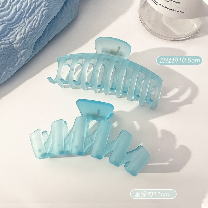 Bộ 2 Kẹp Tóc Cá Mập Màu Xanh Dương Đục Thời Trang Mùa Hè Cho Nữ
