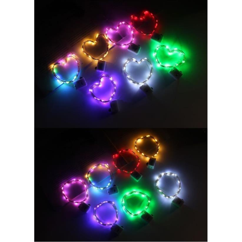 Đèn Led Dây Fairy Light Đom Đóm 3 Chế Độ Nháy - Sẵn Pin - Dài 1m, 2m và 3m