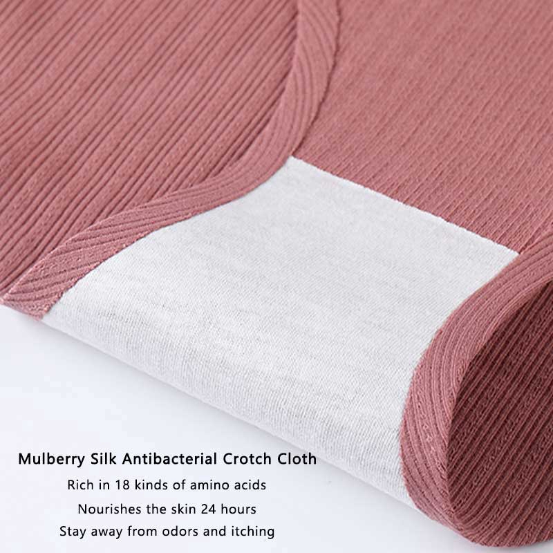 AOFEIQIKE Quần lót lụa cotton tơ tằm in kẻ sọc liền mạch thoáng khí chống vi khuẩn cỡ M-XL cho nữ