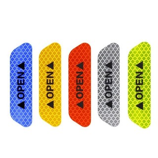 Bộ 4 Decal Miếng Dán Phản Quang Dán Cửa xe chữ OPEN