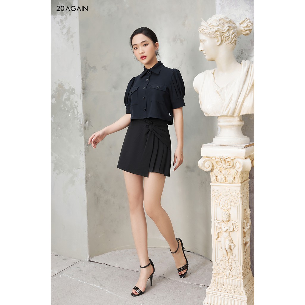 [Mã WABR20AG15 giảm 10% đơn 99K] Chân váy chữ A xoắn tà 1 bên, chân juyp 20AGAIN trẻ trung, năng động JAA0253 | BigBuy360 - bigbuy360.vn