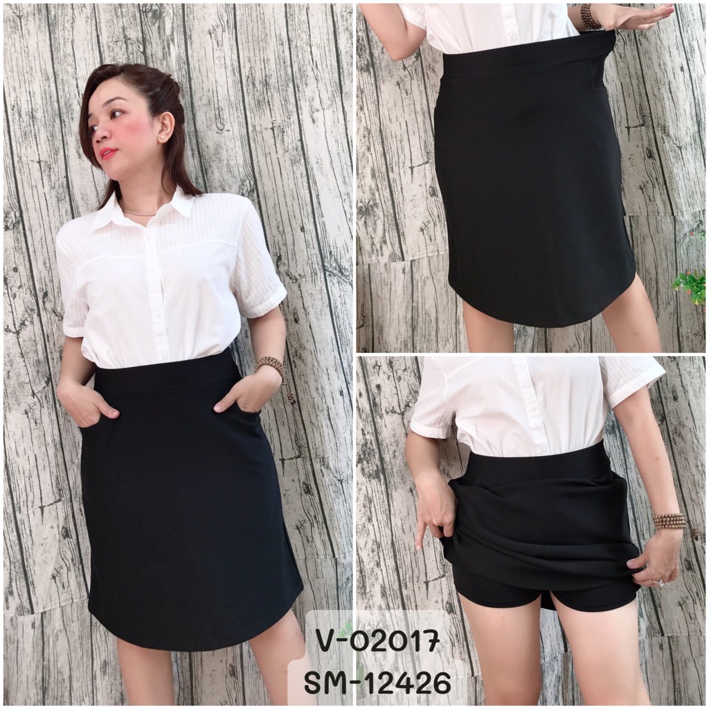 Quần váy BIGSIZE form chữ A 2 túi công sở QV.QC 02017